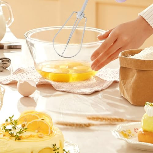 Batteur mélangeur manuel de rechange en acier inoxydable compatible avec les mélangeurs à main de plage pour blancs d'œufs, crème, mousse, meringue (2 tiges de fil)