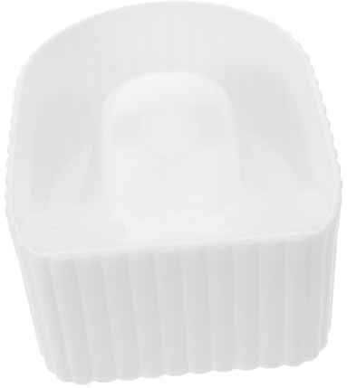 Recipiente para Remojar las Uñas Acrílico Blanco de Estilo Japonés | Salón Profesional y Uso Doméstico, Acabado Elegante y Minimalista, Ayuda en Limpieza de Uñas y Piel Áspera