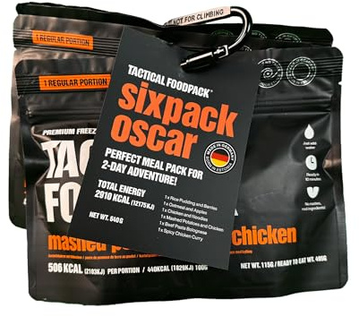 Tactical Foodpack Sixpack Oscar (6 Mahlzeiten) - Gefriergetrocknete Mahlzeiten I zum Verzehr bereit I MRE I Survival I Outdoor Nahrung I Trekking Nahrung I Expedition I Office | zum Verzehr bereit, MRE, Survival, Outdoor Nahrung, Trekking Nahrung, Expedition, Office