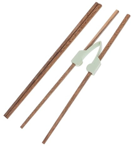 EXQUIMEUBLE 2pares Palillos Antivibración De Entrenamiento Para Adultos Cubiertos Adaptables Para Personas Mayores Reutilizables Con Clip De Rebote Para Comer Sushi o Arroz Casa o Restaurante