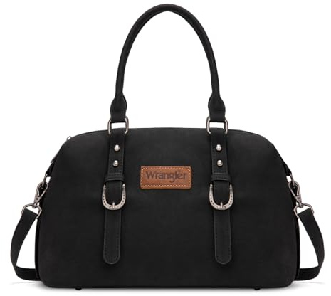 Wrangler Wildledertasche mit Tragegriff oben, Handtasche, Wildleder-Arzt, Crossbody-Barrel-Handtaschen für Damen