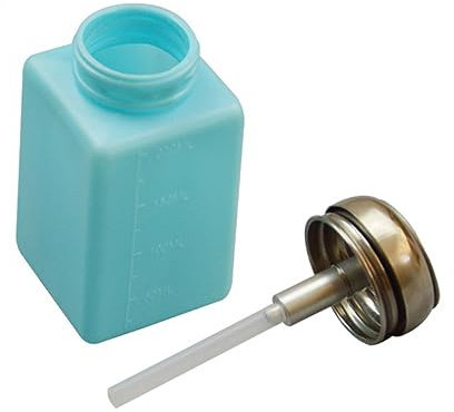 SHERCHPRY Pumpflasche nicht Flüchtig und Recyclebar Antistatische aus Kunststoff 200 Ml mit Edelstahlverschluss Blau für Make Up und Elektronik Anwendungen