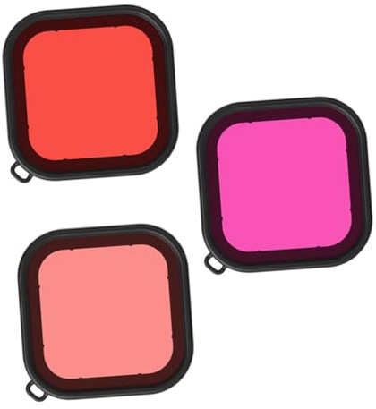 Hoement 3Pcs Diving Camera Filter Lens Cover for Housing Case Depth Color Correction Underwater Photography Accessories Random Color