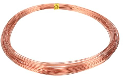 QUARKZMAN 99,9% Massiver Blanker Kupferdraht, Weicher Reiner Kupfer Basteldraht 39 Fuß 24 Gauge (0,5mm) Für Handwerk Schmuckherstellung Elektrokultur Gartenarbeit (12m)