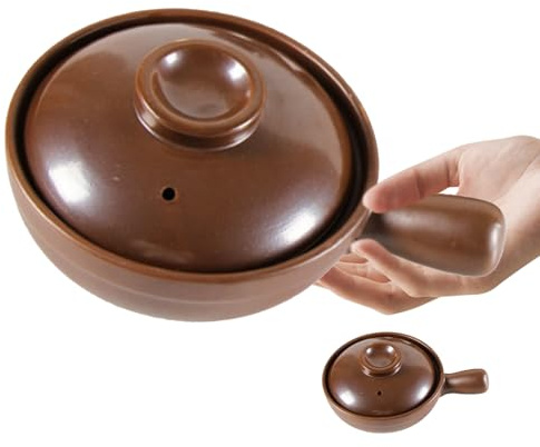 BESPORTBLE Olla De Cocina De Cerámica De Litio Pequeña, Resistente a Altas Temperaturas, Antiadherente, Para Uso Doméstico, Adecuado Para Cocinar Arroz y Guisos, Cazuela Tradicional Para Cocina Casera