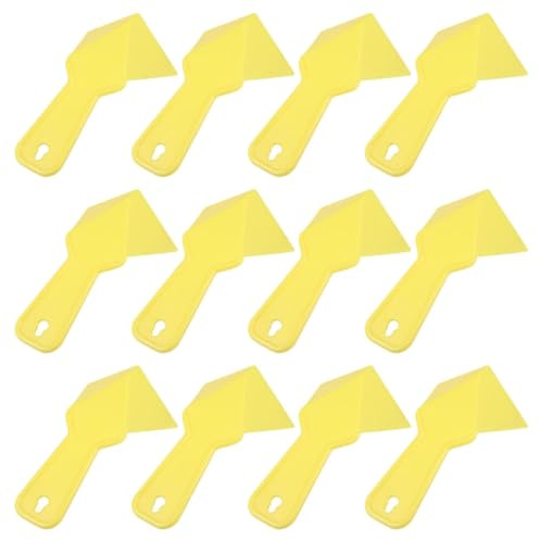 NESTINGHO Lot de 12 Spatules D'angle Intérieures en Plastique Jaune, Outil Léger Tout-en-enduire et Arrondir les Angles de Cloisons Sèches