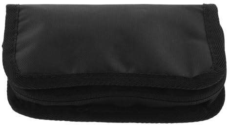 Estuche Portátil para Monitor de Glucosa, Viaje y Commuting | Bolsa Organizadora Negra de Tejido y Pvc, Correas Elásticas, Malla, Compartimentos y Cierre Suave