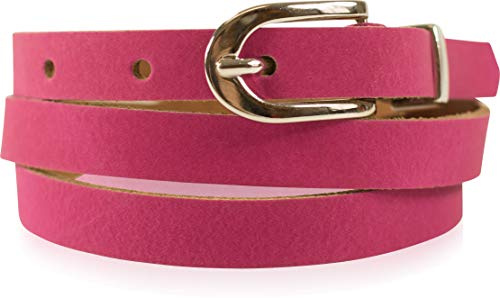 fashionchimp Basic Damengürtel aus 100% echtem Leder, schmaler Gürtel, Breite ca. 1,5cm, Made In Germany