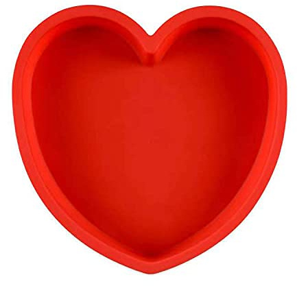 Golddunes 1 Heart Shape Silicone Mould Baking Cake ice, Yoghurt, Candy, Sweet, Jelly, Wax, Chocolate (Small)