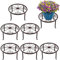 ZEONHEI Soporte para macetas de flores de 24 cm, de metal, para macetas, para interiores y exteriores