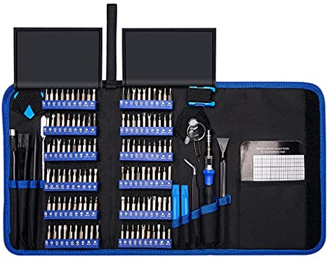 Samnuerly Juego de Destornilladores de precisión 140 en 1 CR-V Destornillador bits Destornillador Hexagonal Torx magnético bits Kit de Herramientas de reparación electrónica