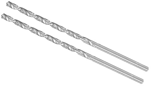 CoCud Extra Lange Spiralbohrer 5.2mm x 160mm Schnellarbeitsstahl Spiralbohrer Bit - (Anwendung: für Metall Holzarbeiten Plastik Aluminium) 2Stk
