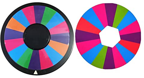 PHENOFICE Tragbares Segment Drehspiel Mit Doppelseitigem Trinkspiel-drehkreis Buntes Party-Entertainment-Tool Für Bars Ktv Feiern Langlebiges Einfach Zu Nutzendes Spielzubehör
