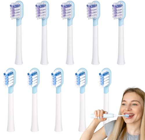 YYTECH Têtes de brosse à dents compatibles avec Laifen, lot de 10 têtes de rechange pour brosse à dents pour adultes compatibles avec la brosse à dents électrique Laifen