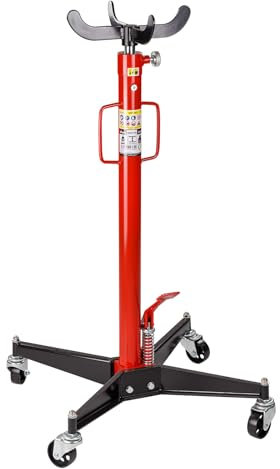 DEMA Getriebeheber 500 kg, hydraulischer Motorheber, Faulenzer, Fußpedal Heben, Handrad Absenken, fein regulierbar, 4 Lenkrollen, Arbeitshöhe 112–188 cm, stabil, Werkstatt, Motoren, Getriebe