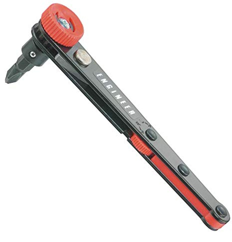 low profile right angled ratchet screwdriver (90 degree), fits into awkard, inaccessible areas. Engineer dr-05