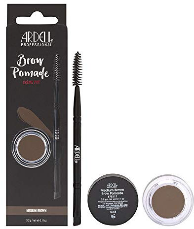 ARDELL Pomada de cejas con Cepillo - Cejas Castaño Medio. Brow Pomade. Esculpe, Rellena y Fija las Cejas. Fijador de Cejas Larga Duración 3. 2g - 3.2 gr