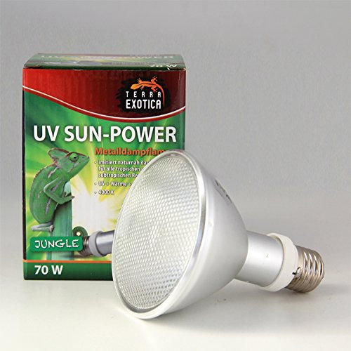 Terra Exotica UV Sun-Power Metalldampflampe JUNGLE, 70 Watt UV-A + UV-B Strahler