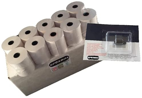 EPOSBITS® Brand 20 Rolls + 1x Ink for Sharp XE-A107 XEA107 XEA-107 White Cash Register