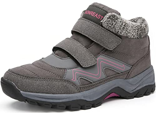 visionreast Bottes Hiver Fourrées Doublure Chaude Femme Homme Chaussures d'hiver Botte de Neige imperméables Hiver Antidérapage randonnée Unisexe