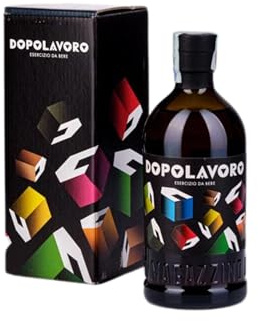 Dopolavoro, Amaro alle Erbe, 500ml, Amaro con Note Agrumate e Speziate, Ideale Liscio o con Soda o Tonica, da Infusi di Estratti di Erbe e Scorze di Agrumi Calabresi, Amaro Confezione Regalo, 18% Vol.