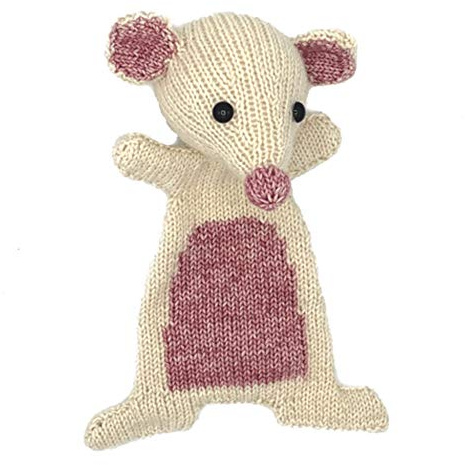 Hardicraft Strickpaket Strickset zum selber machen mit Anleitung und Material für Maus YFKE, 23 cm. Individuelles Geschenk