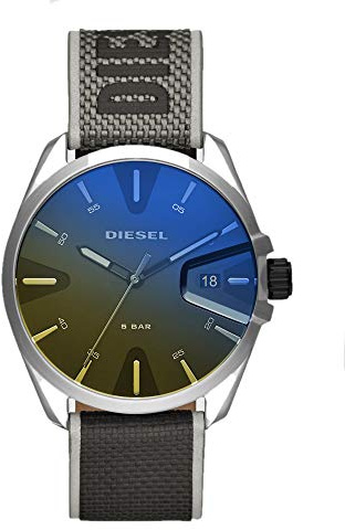 Diesel MS9 Watch for Men, Quartz Three Hand Movement with Stainless Steel or Leather Strap