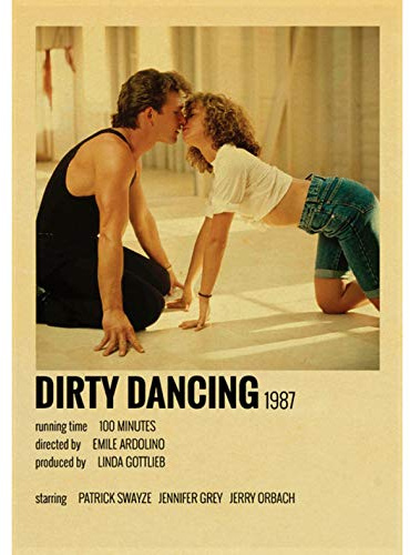 feilongzaitian Klassische Filmplakate Filmdetails Dirty Dancing Outer Banks Kill Bill Retro Poster Kunst Malerei Bar Cafe Dekor A6 50X70Cm （Ohne Rahmen）