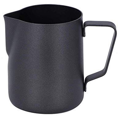 Iwinna Milk Frothing Pitcher, 12oz Milk Frother Cup Steaming Pitcher for Espresso Cappuccino Latte Art