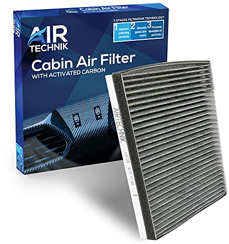 AirTechnik CF10735 Cabin Air Filter w/Activated Carbon | Fits Genesis G80 G90 GV70 GV80, Hyundai Equus, Genesis, Santa Fe/Kia K900, Stinger, Telluride (2011-2026 Select Models) - 97133-3M000