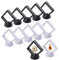 cersaty® 12 Pièces Cadre Flottant, Vitrine Flottante 3D mit 12 Pièces Cadre Flottant Base pour Bijoux, Colliers, Boucles d'oreilles, Médaillons, Pierres