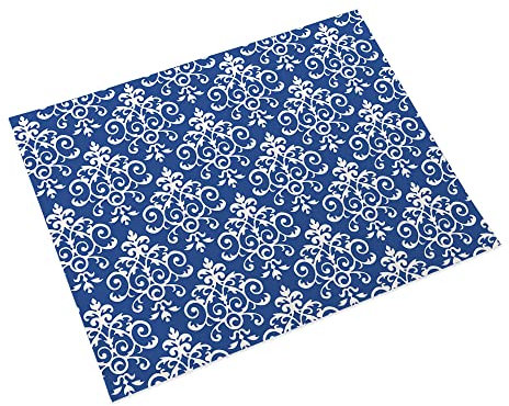 Manteles Individuales Mandala Azul Real Salvamanteles Individuales Algodón Lino Lavable Individuales Mesa Resistente al Calor Bajoplatos Tapetes para Mesa Bajoplatos 30x45cm 8 Pcs
