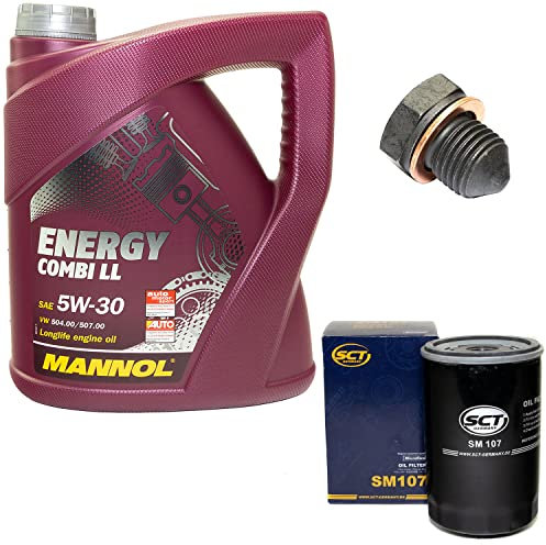Motoröl Set 5W30 4 Liter + Ölfilter SM107 + Ölablassschraube 12281