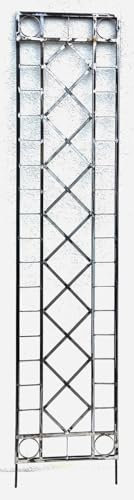 Gabella Metall Eisen Rankgitter Spalier Rankhilfe Wandgitter Meran 40 Roh Rost Rostig 40 cm breit 175 cm hoch
