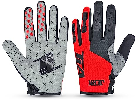 TLA JERK guantes de motocross, mtb enduro, trial, bmx, hombre, mujer y niño, Ropa de moto y bicicleta. Guantes moto y ciclismo, verano, elásticos, ligeros, transpirables y resistentes al desgaste