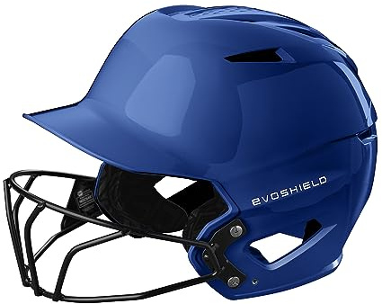 EvoShield XVT™ 2.0 Gloss Batting Helmet with Facemask - Royal, X-Small