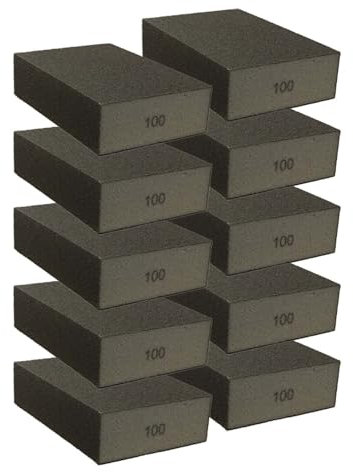 10 spugne abrasive varie grane (grana 100)