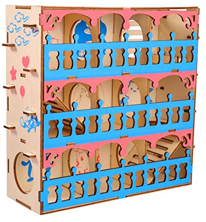 VILLFUL Holztunnel Spielzeug Hamster Labyrinth Haustier Aktivität Spielzeug Holz Für Kleintiere Wie Zwerghamster Ratten Langlebig Sicher Fördert Bewegung Und Beschäftigung