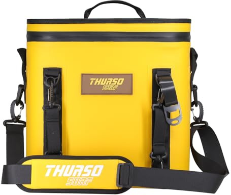 Thurso Surf Mjuk kylväska 24 burkar bärbar iskylväska 48 timmars isolering läckagesäker lufttät vattentät dragkedja flytande strandkylare