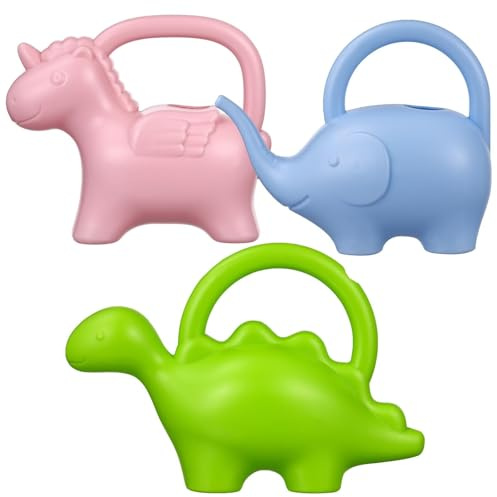 POPETPOP Arrosoirs et Dinosaure en Plastique Ensemble de 3 Bleu d'animaux Éléphant Outil Pratique D'horticulture Licorne pour Plantes D'intérieur et D'extérieur