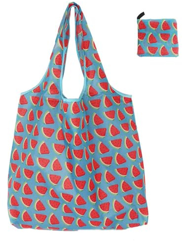 Kaaruisi Bolsa de compras plegable grande, duradera y versátil, con amplio almacenamiento, bolsa ligera adecuada para viajes y picnics