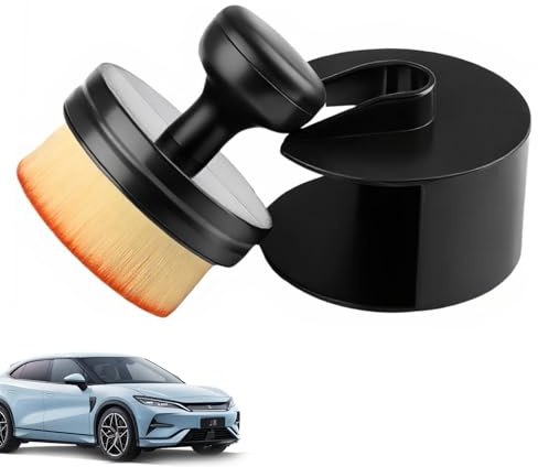 kclkda Car Tire Shine Brush, Tyre Dressing Applicator, Auto Tyre Cleaning Brush, Car Interior Cleaning Brush with Storage Stand Multifunction Tyre Gel Applicator for Tyre Cleaning Car Care