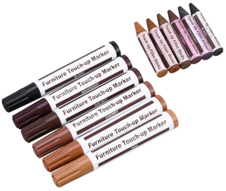 iplusmile Pennarello per Ritocchi Set 12 Penne per Riparazione Graffi in Asciugatura Non Sbiadisce Adatto per Mobili e