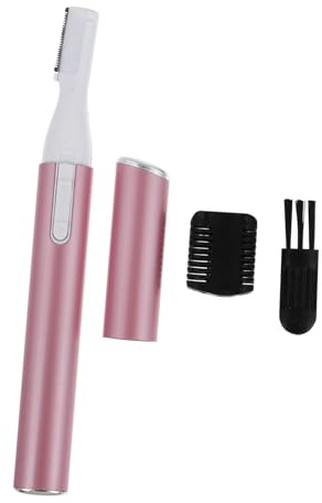 Elektrischer Augenbrauenrasierer Aufladbar, Damen Augenbrauentrimmer | Rosa, Aluminium Abs Edelstahl, Beidseitige Nutzung, Inklusive Rasierköpfe