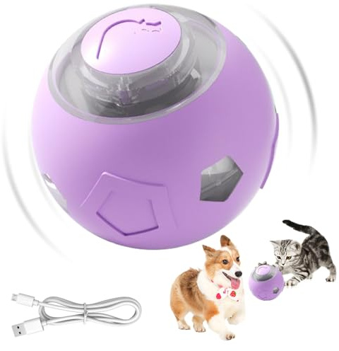 Palla Interattiva Per Cani - Giocattolo Rotolante con Pallina per Gatti e Cuccioli,Giochi Intelligenti con Luci LED per Cuccioli, Giocattoli per Taglie Piccola Media Grande per Esercizio e Noia