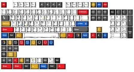 Ergonomic 136Key Keycaps With SemiTransparent Designs For Backlits Mechanical Keyboards Vibrantly Visual Appeal Mechanical Keyboard