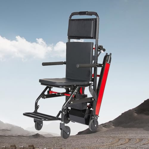 TT-YEC Silla De Ruedas Para Subir Escaleras De Aleación De Aluminio Liviana, Elevador De Escaleras Móvil Y Conveniente, Andador Plegable, Ajustable, 250 W, Capacidad De Carga 250 Kg