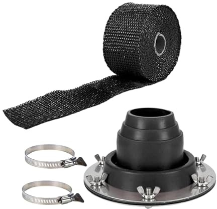 Anillas de protección antiquemaduras de silicona para estufa de tienda de campaña, para quemador de leña, color negro