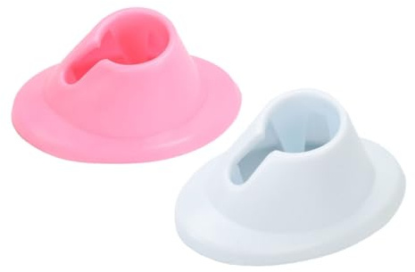 ERINGOGO 4 piezas Soporte para Esmalte de Uñas Silicona Antideslizante Soporte para Botellas DIY Gel Uñas Gel Organizer Estante Pintauñas y Rosa