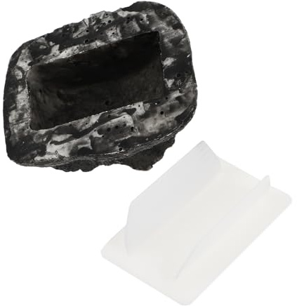 Cache-clés en Pierre Noire en Résine, Forme de Pierre, pour Jardin